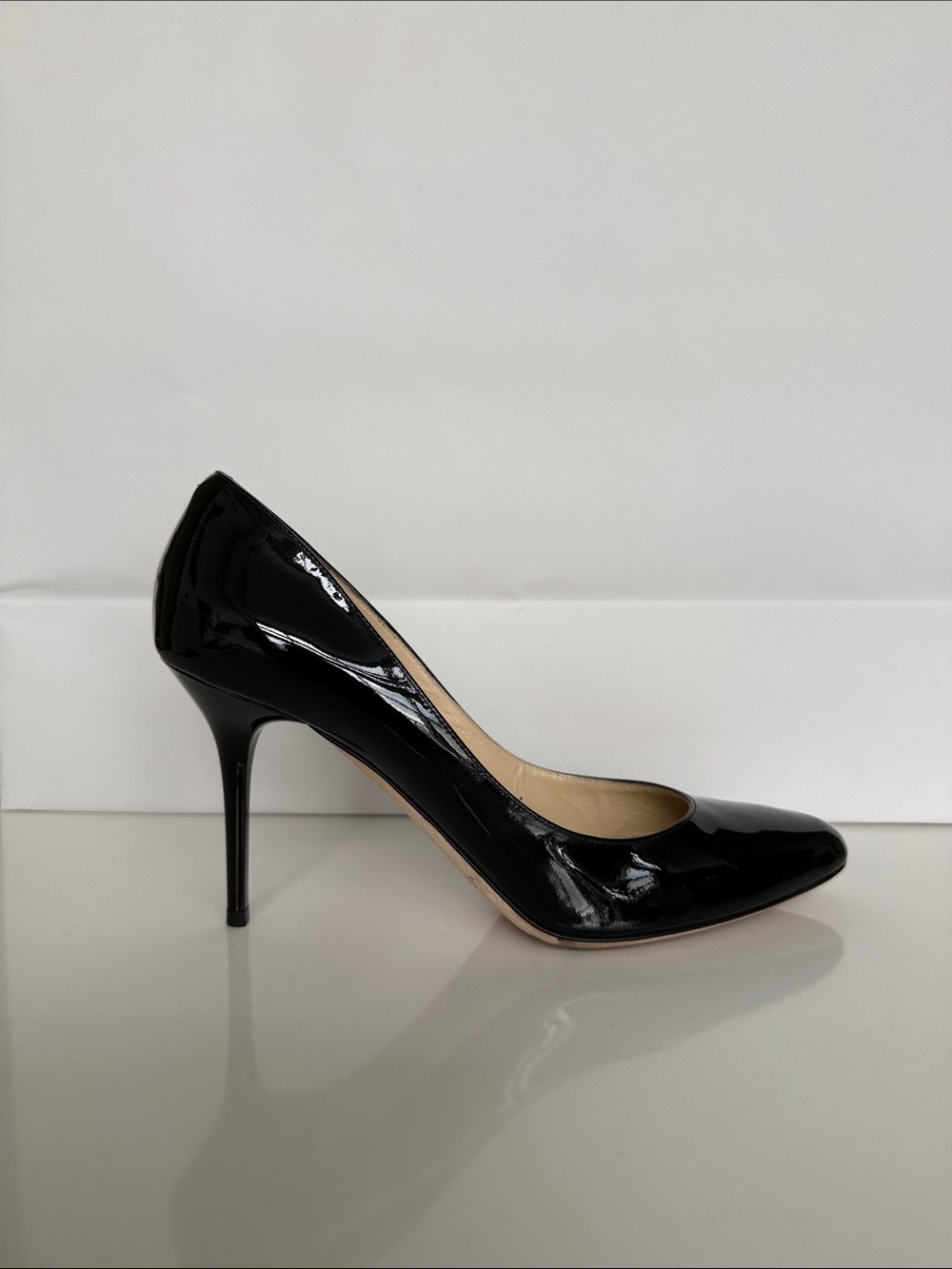 Jimmy Choo 247 Gilbert Black Patent Leather Pumps